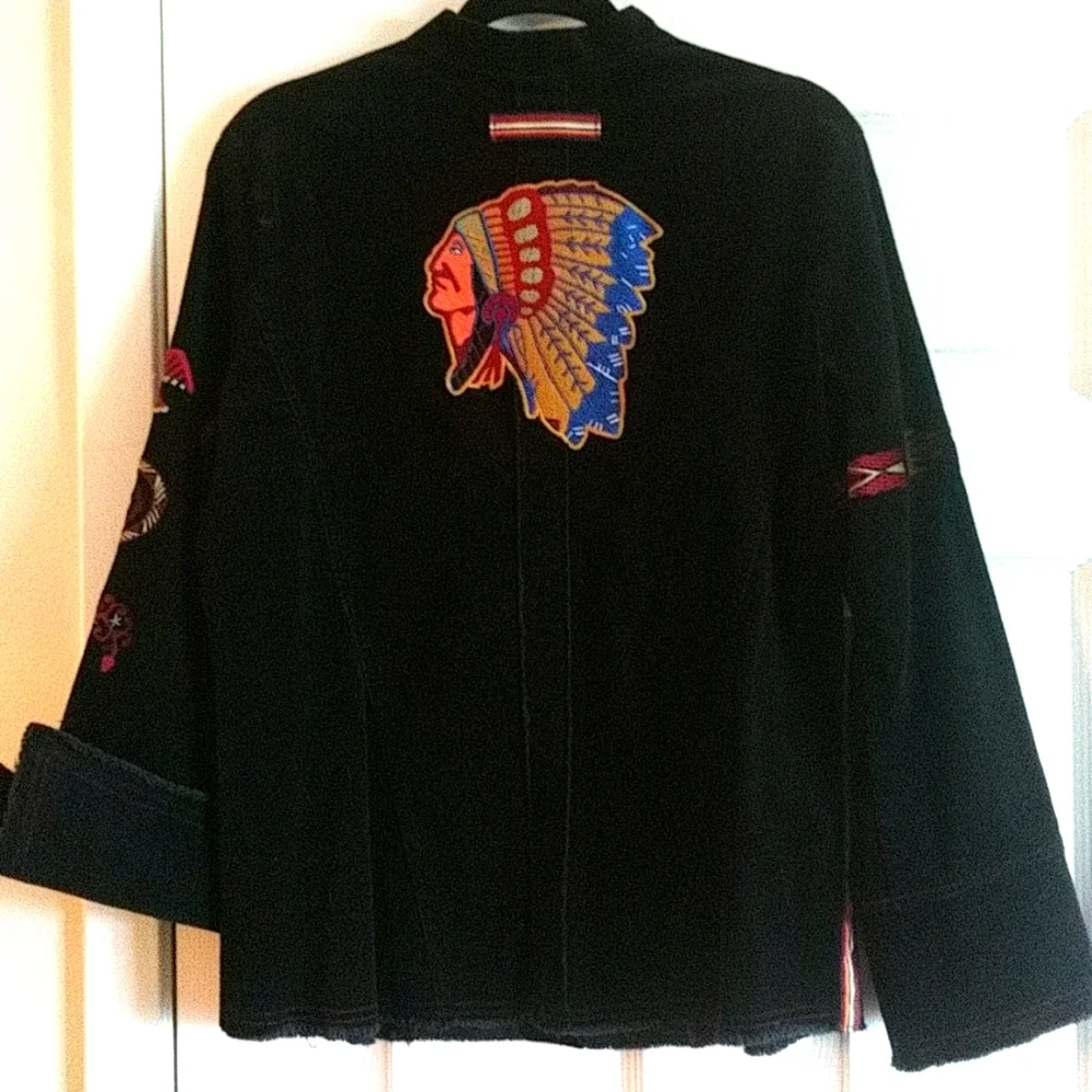 Tasha Polizzi Black Velvet Jacket w Embroidery - Picture 10 of 11